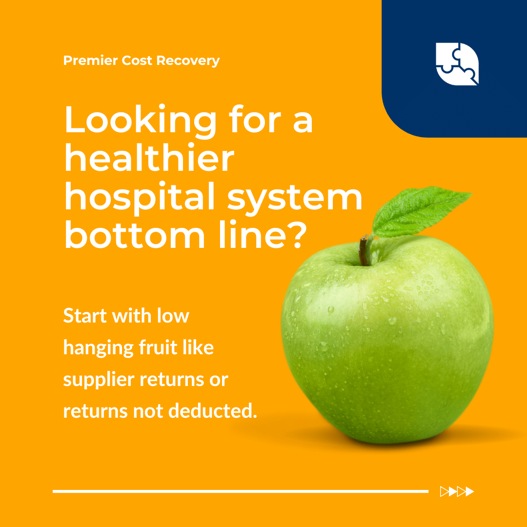 supplier returns and returns not deducted are uncovered during a healthcare accounts payable recovery audit
